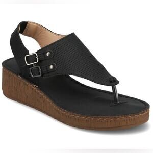 Journee Collection Womens Mckell Wedge Heel
Buckle Sandals